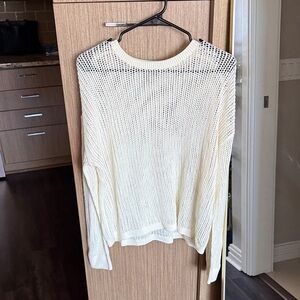 Uniqlo Cream Mesh Women's Sweater